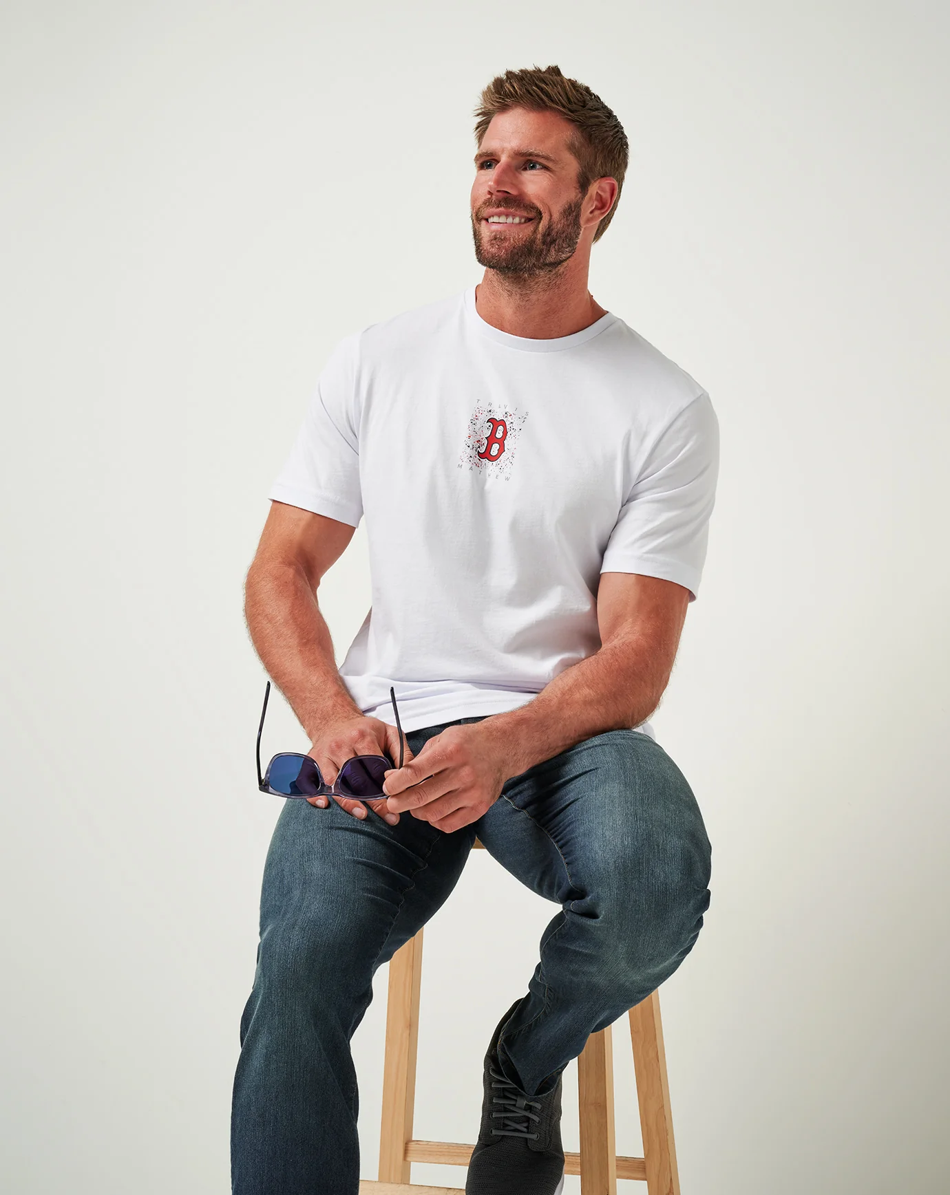 Boston Red Sox In The Dugout Tee - Image 5