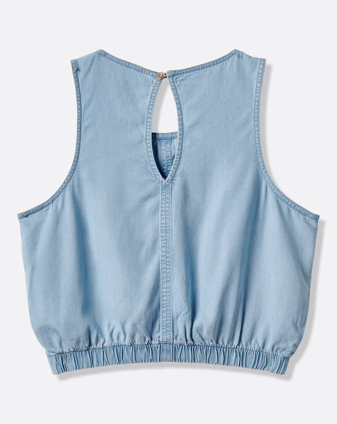 Chambray Ruched Tank - Image 6