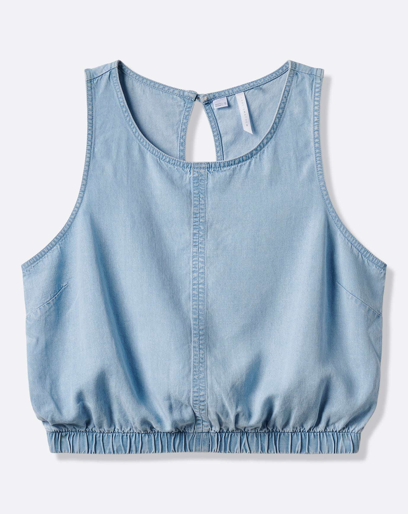 Chambray Ruched Tank - Image 7