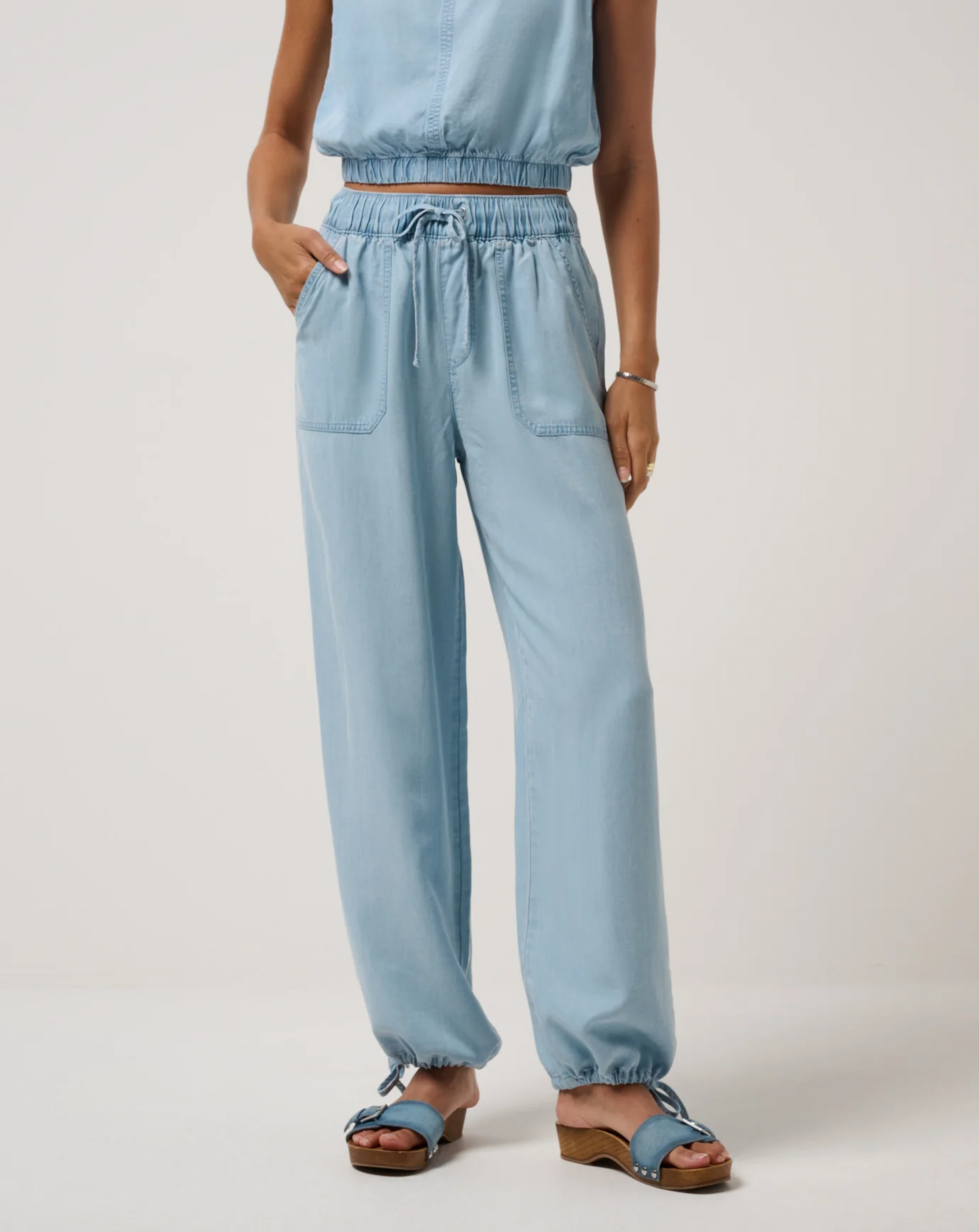 Chambray Tie Jogger