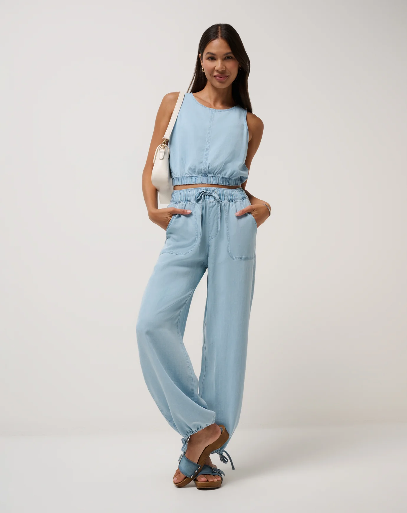 Chambray Tie Jogger - Image 5