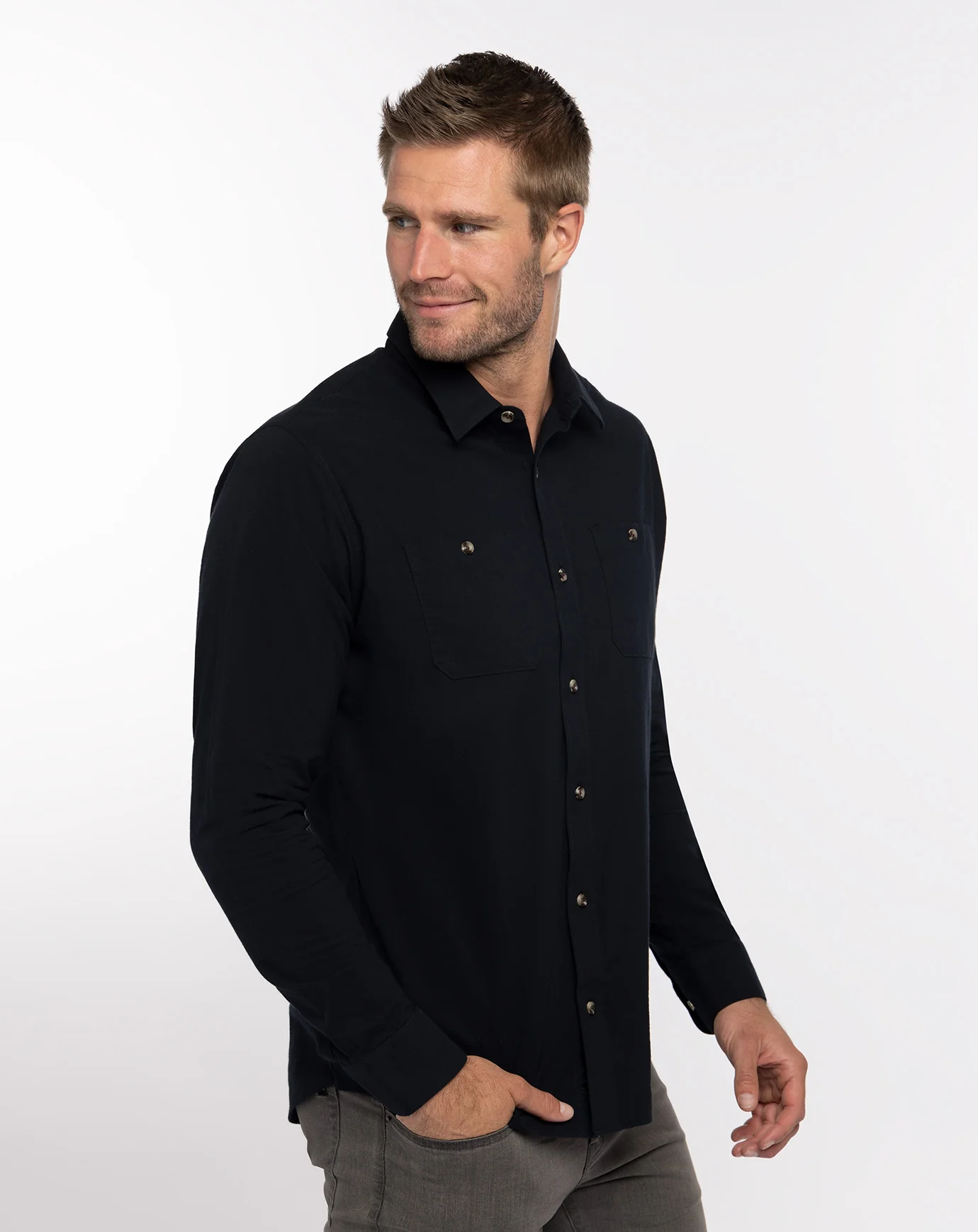 Cloud Flannel Button-Up - Image 2