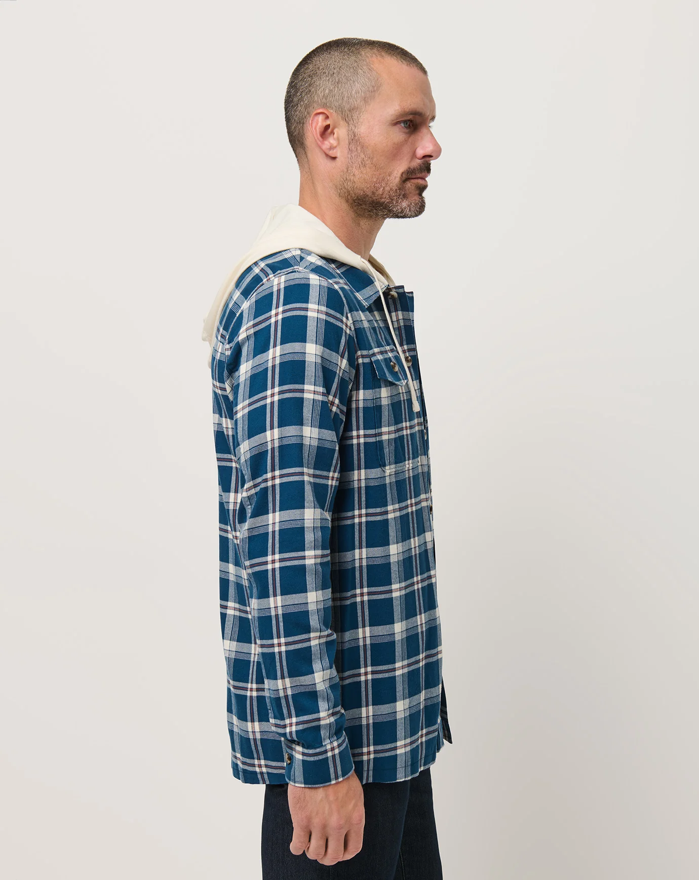 Cloud Flannel Hooded Button-Up - Image 2