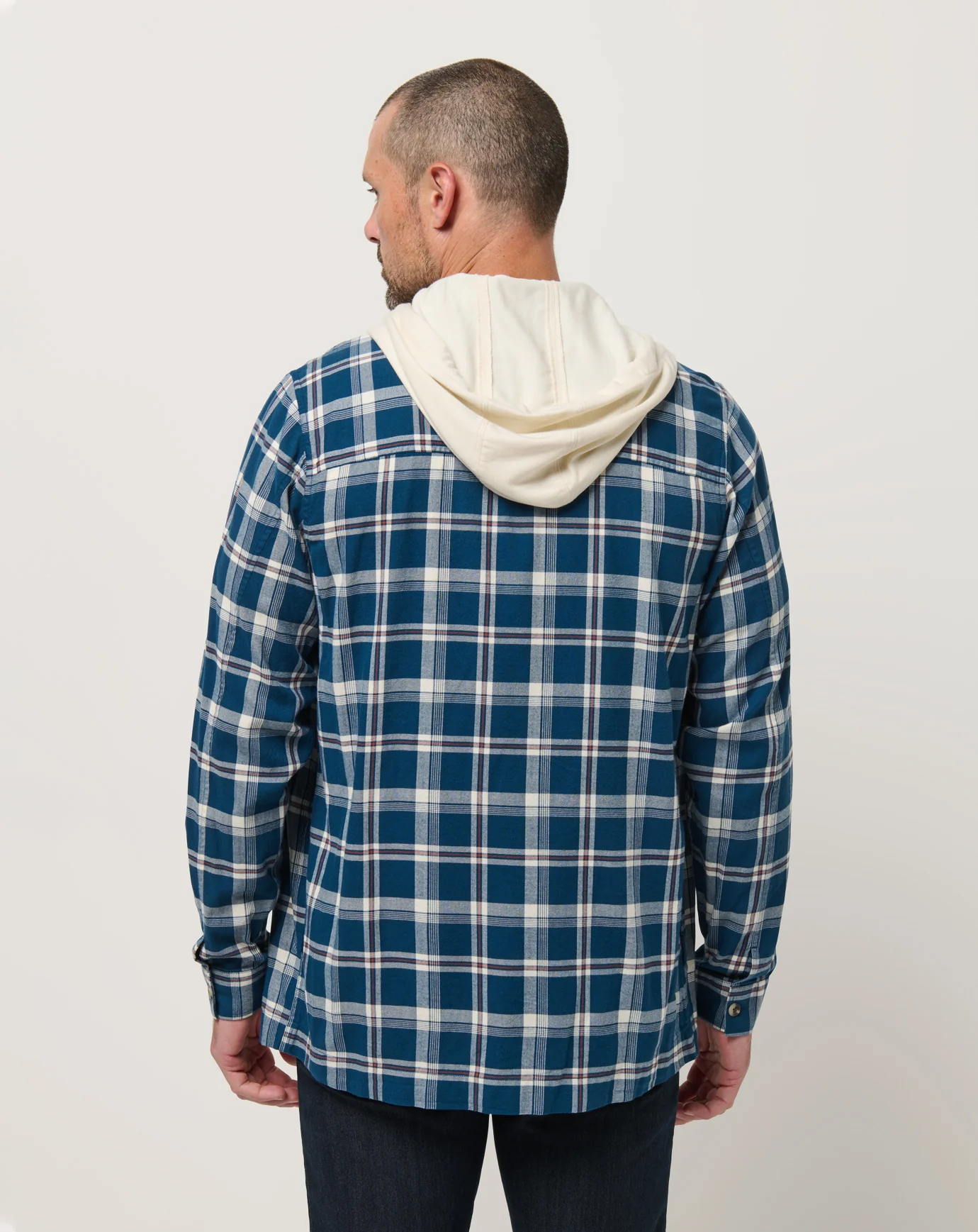 Cloud Flannel Hooded Button-Up - Image 3
