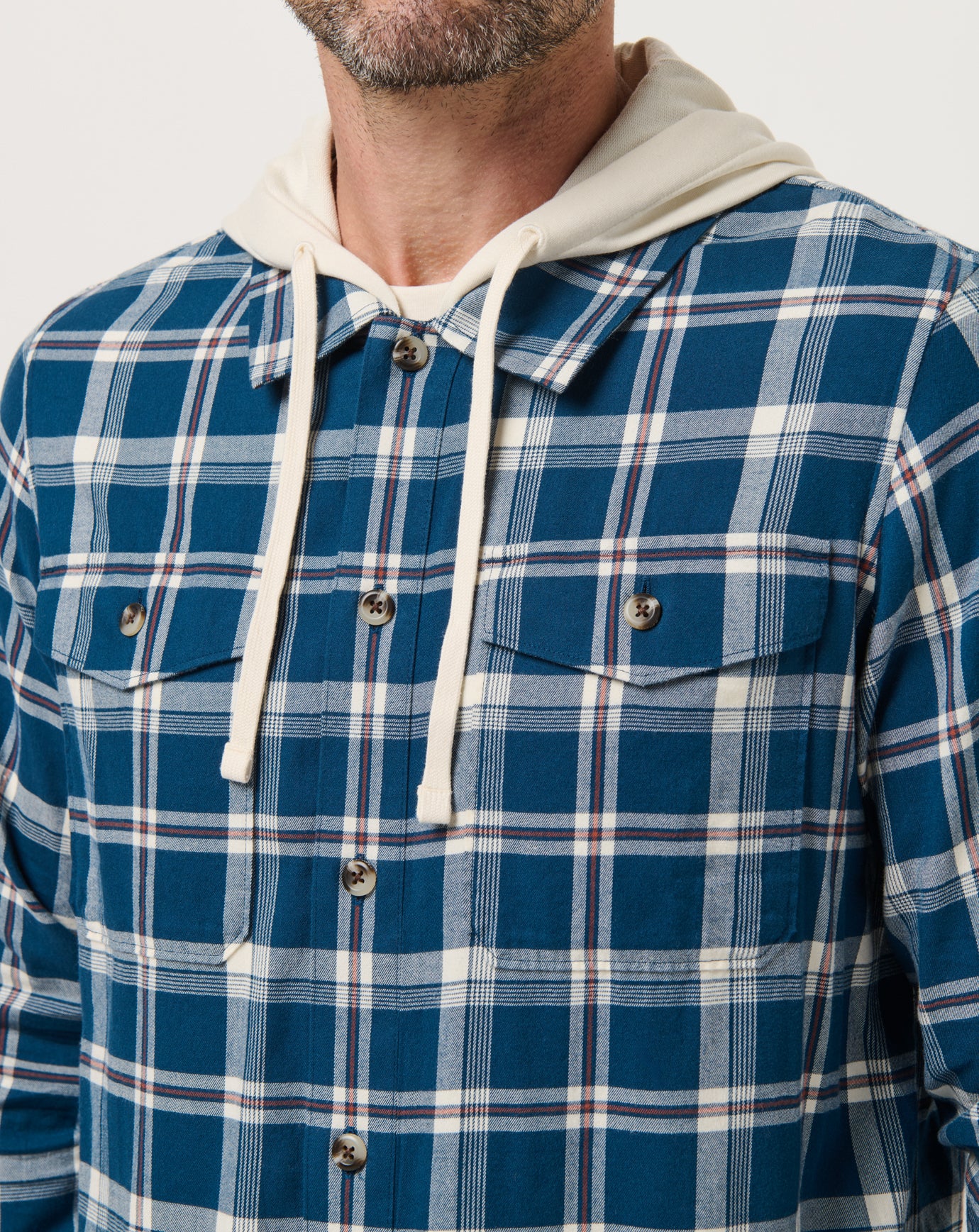 Cloud Flannel Hooded Button-Up - Image 4