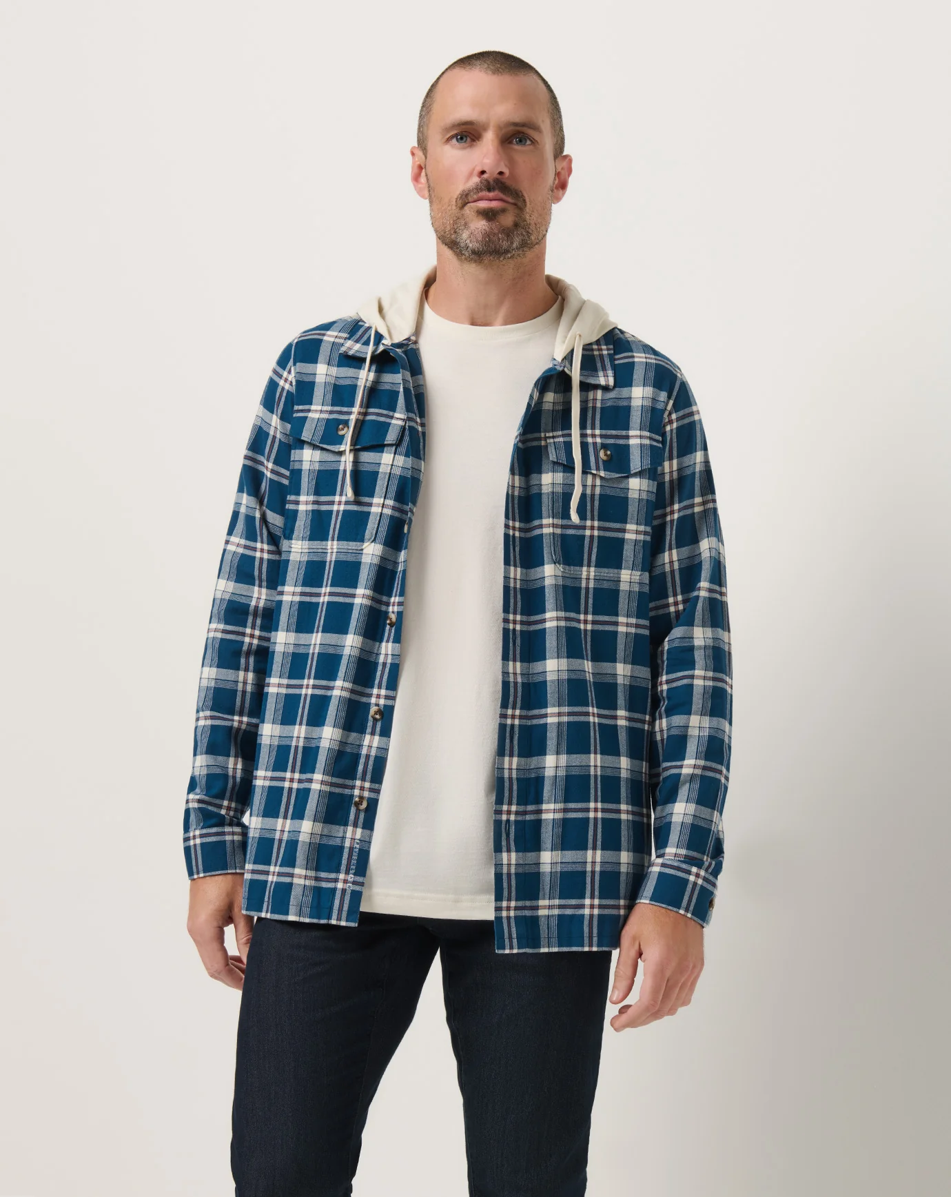 Cloud Flannel Hooded Button-Up - Image 8