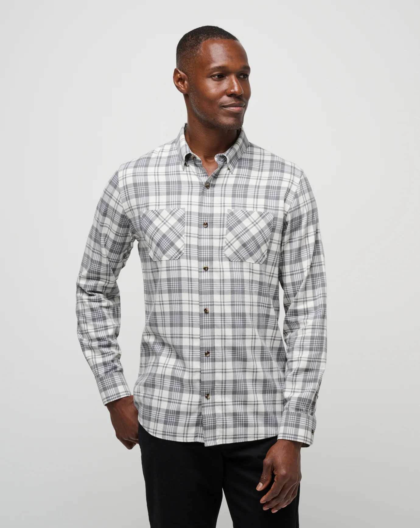 Cloud Flannel Plaid Button-Up - Image 13