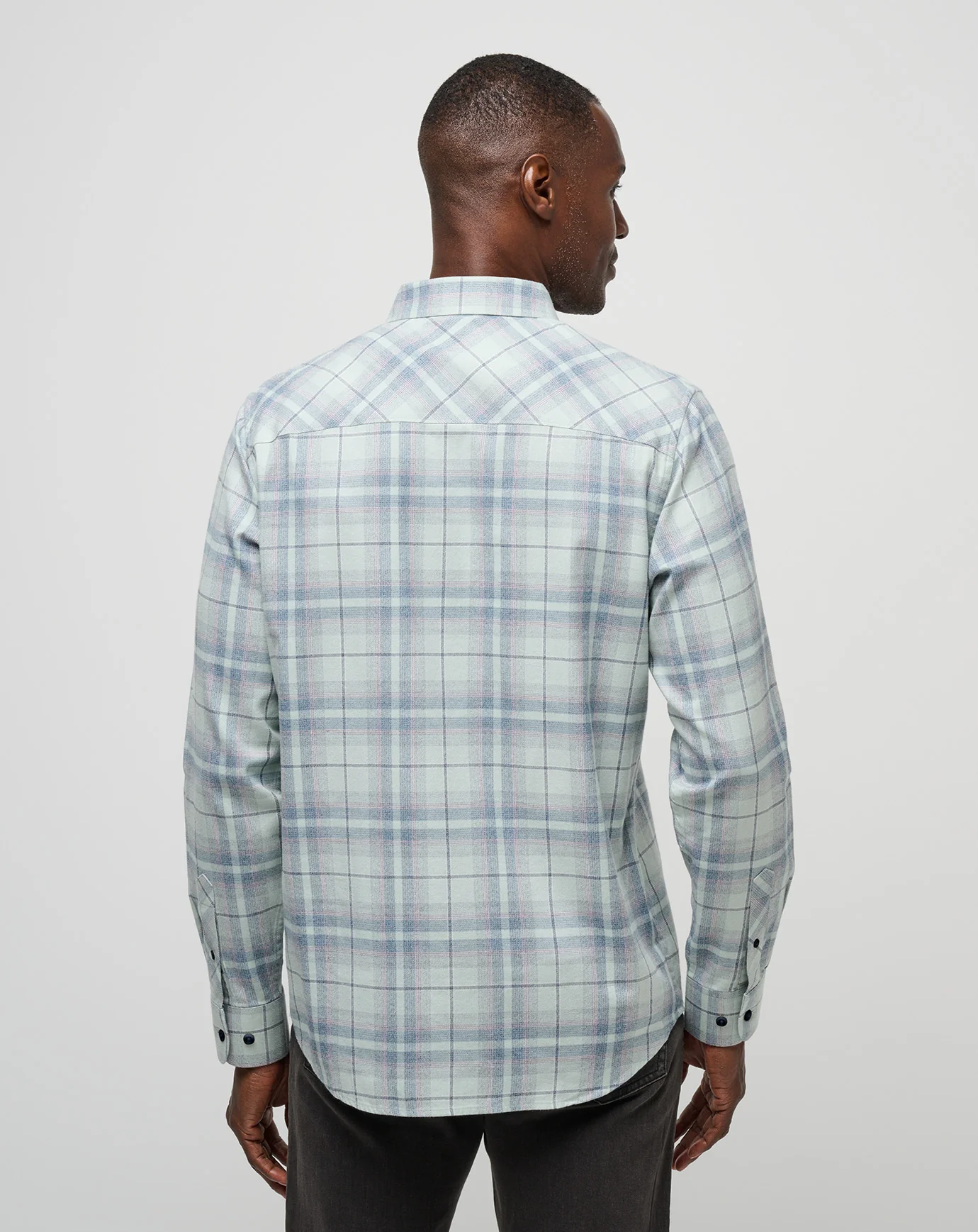 Cloud Flannel Plaid Button-Up - Image 38