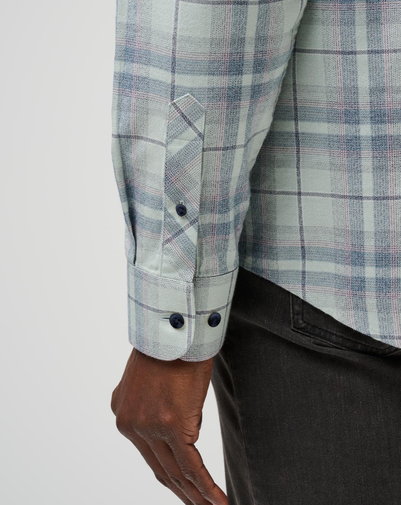 Cloud Flannel Plaid Button-Up - Image 40