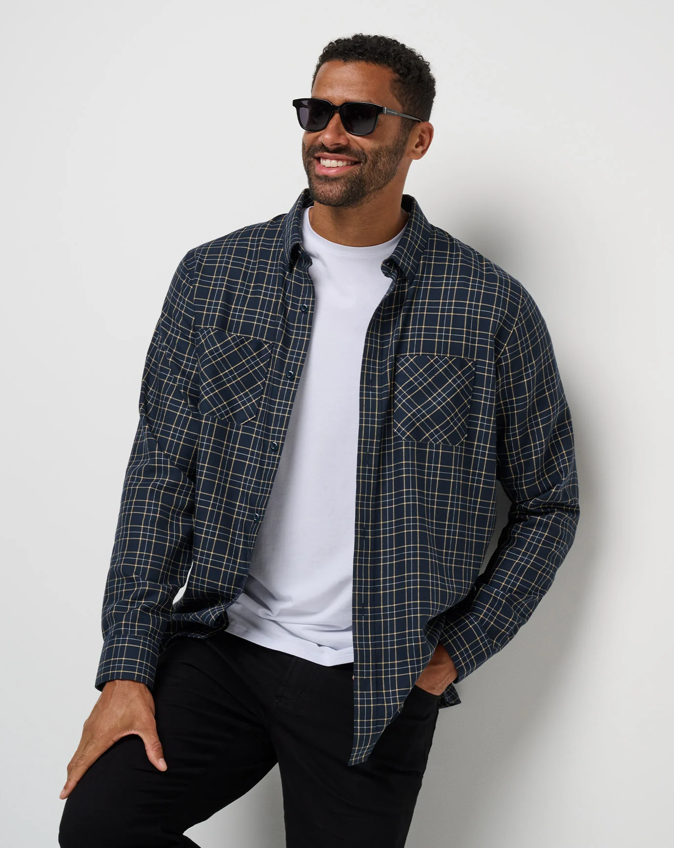 Cloud Flannel Plaid Button-Up - Image 49