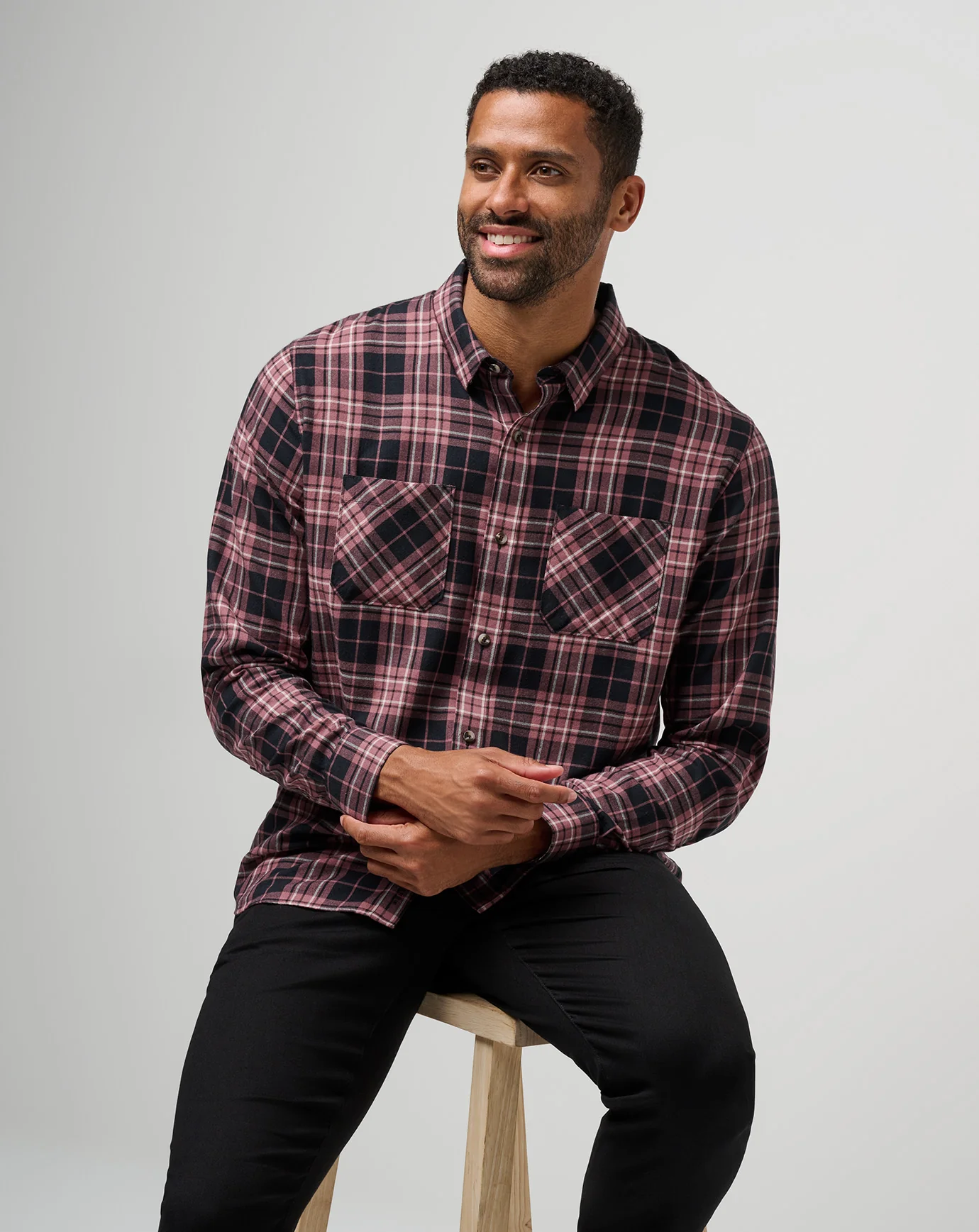 Cloud Flannel Plaid Button-Up - Image 6