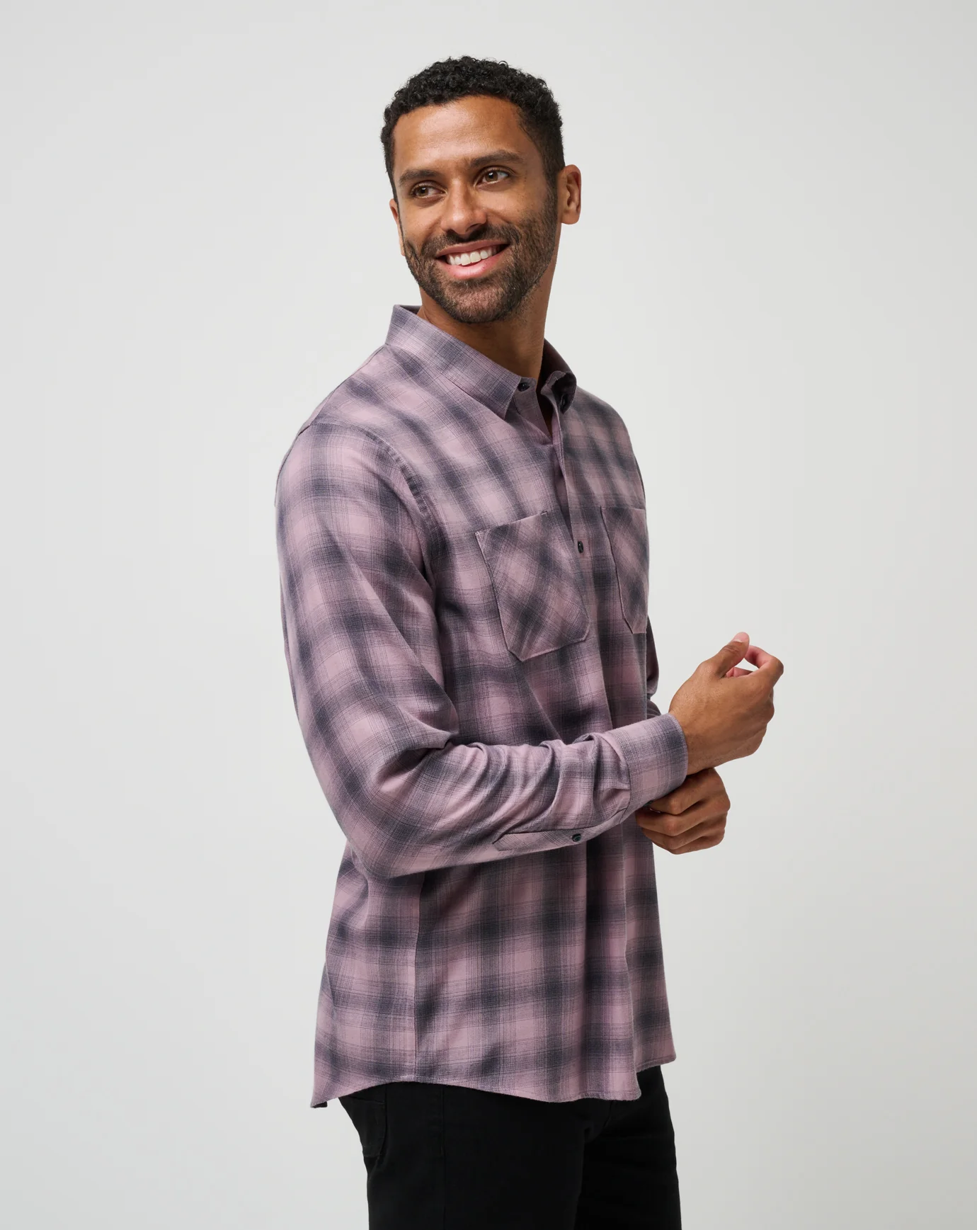 Cloud Flannel Plaid Button-Up - Image 62