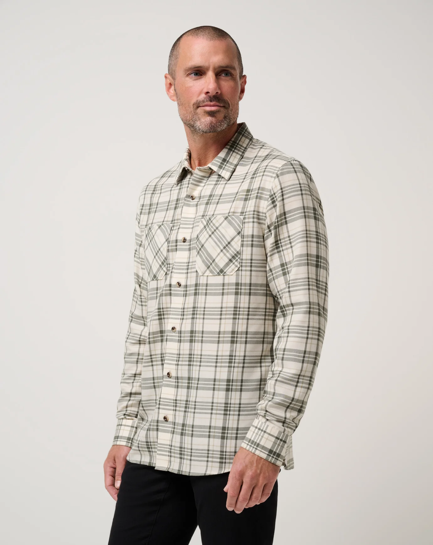Cloud Flannel Plaid Button-Up - Image 70