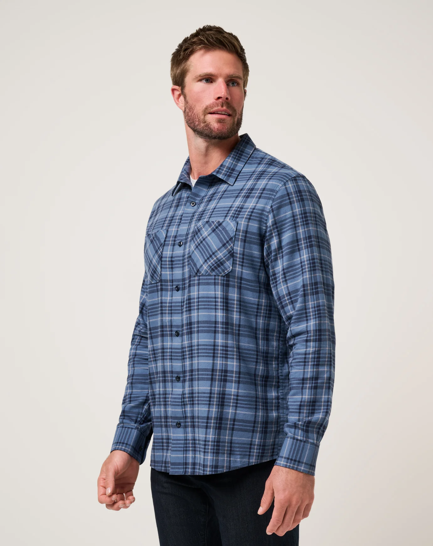 Cloud Flannel Plaid Button-Up - Image 77