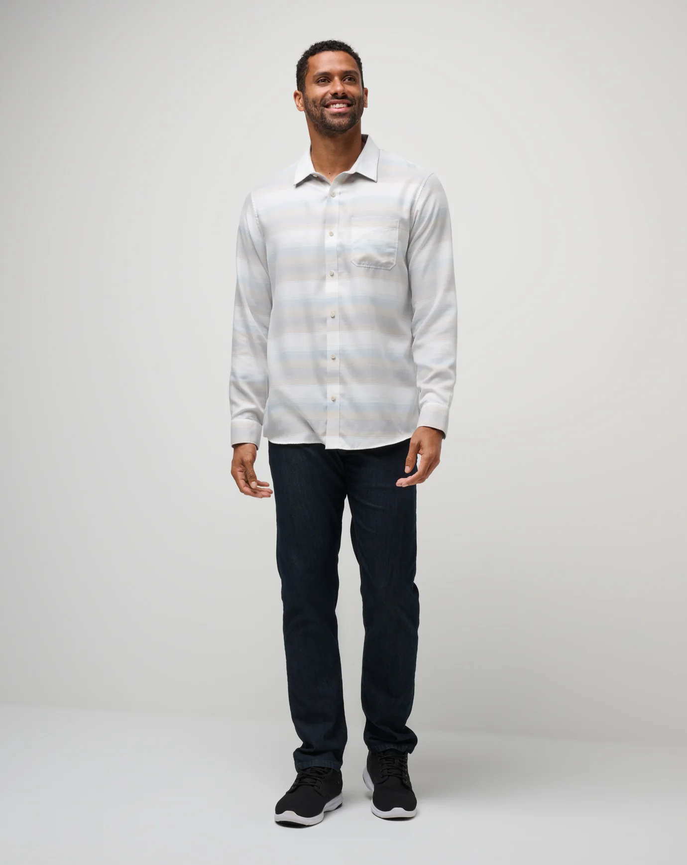 Cloud Flannel Stripe Button-Up - Image 10