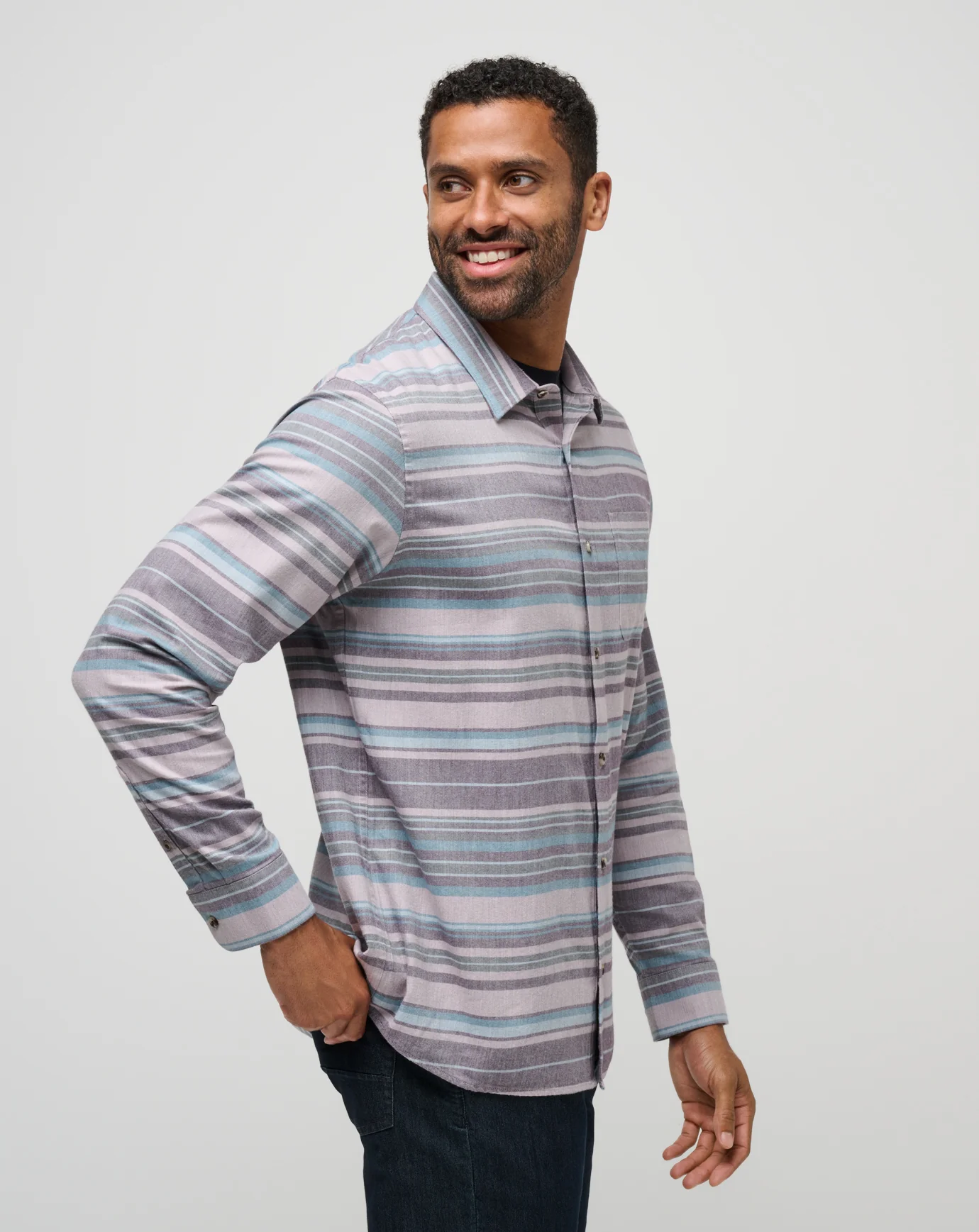 Cloud Flannel Stripe Button-Up - Image 18