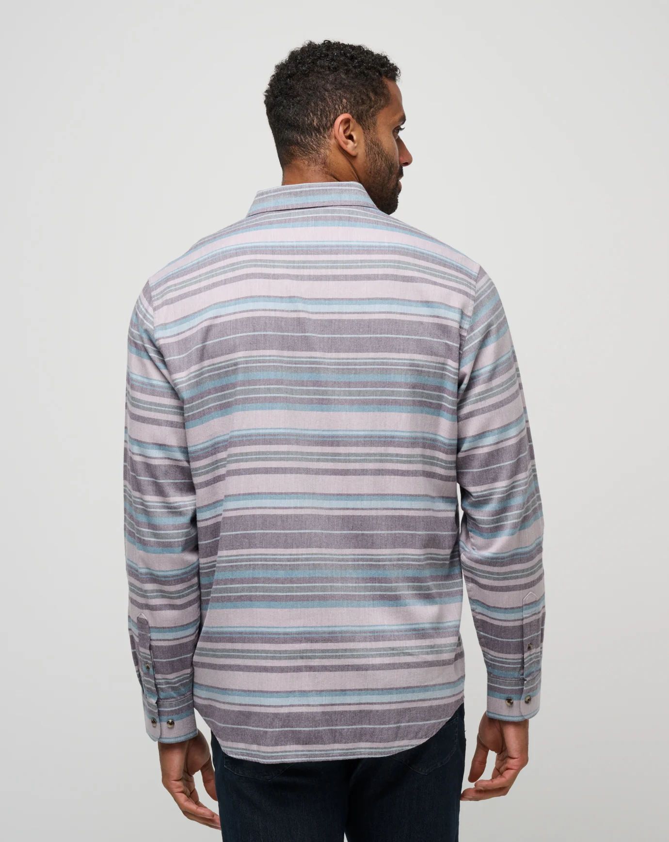 Cloud Flannel Stripe Button-Up - Image 19