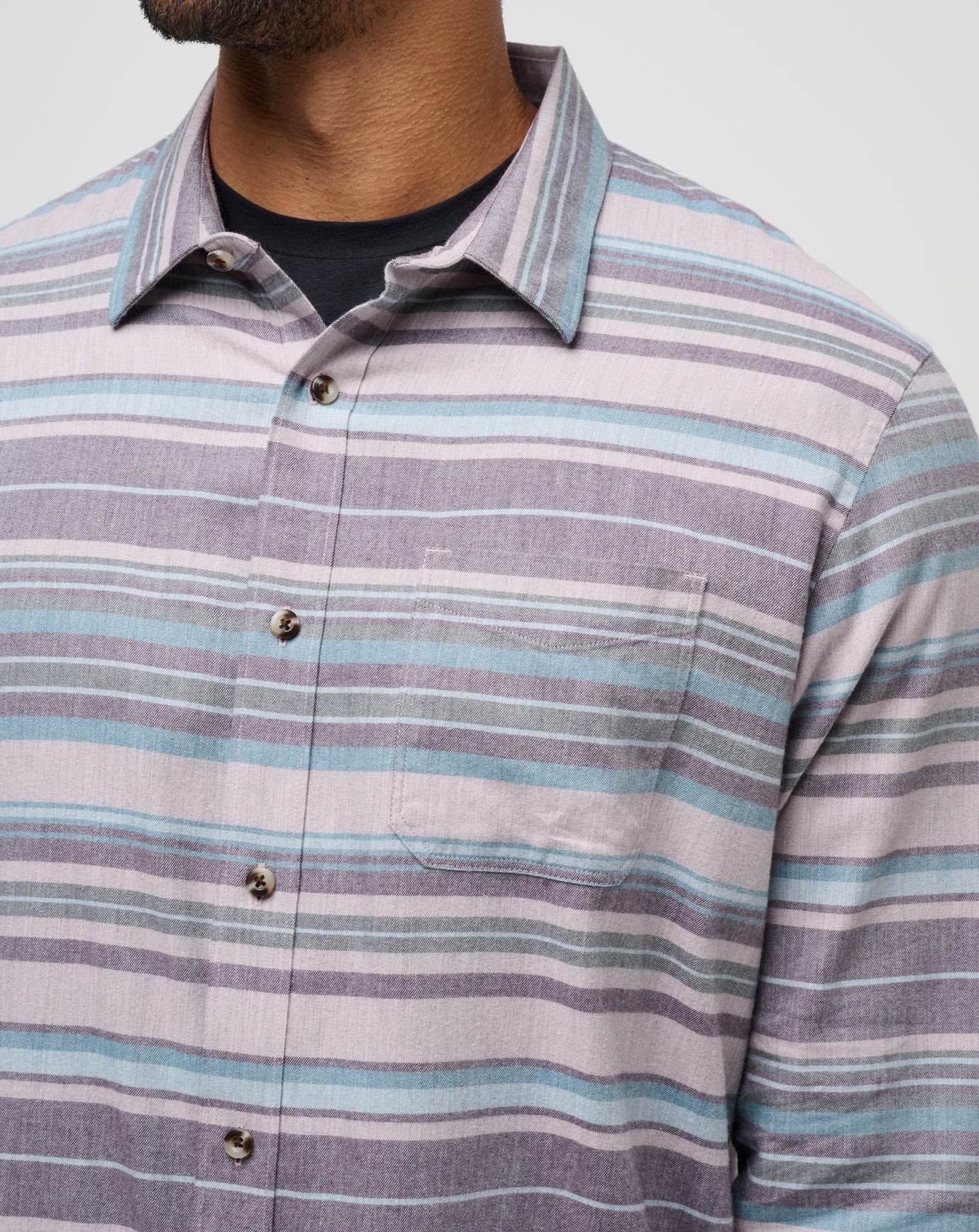 Cloud Flannel Stripe Button-Up - Image 20