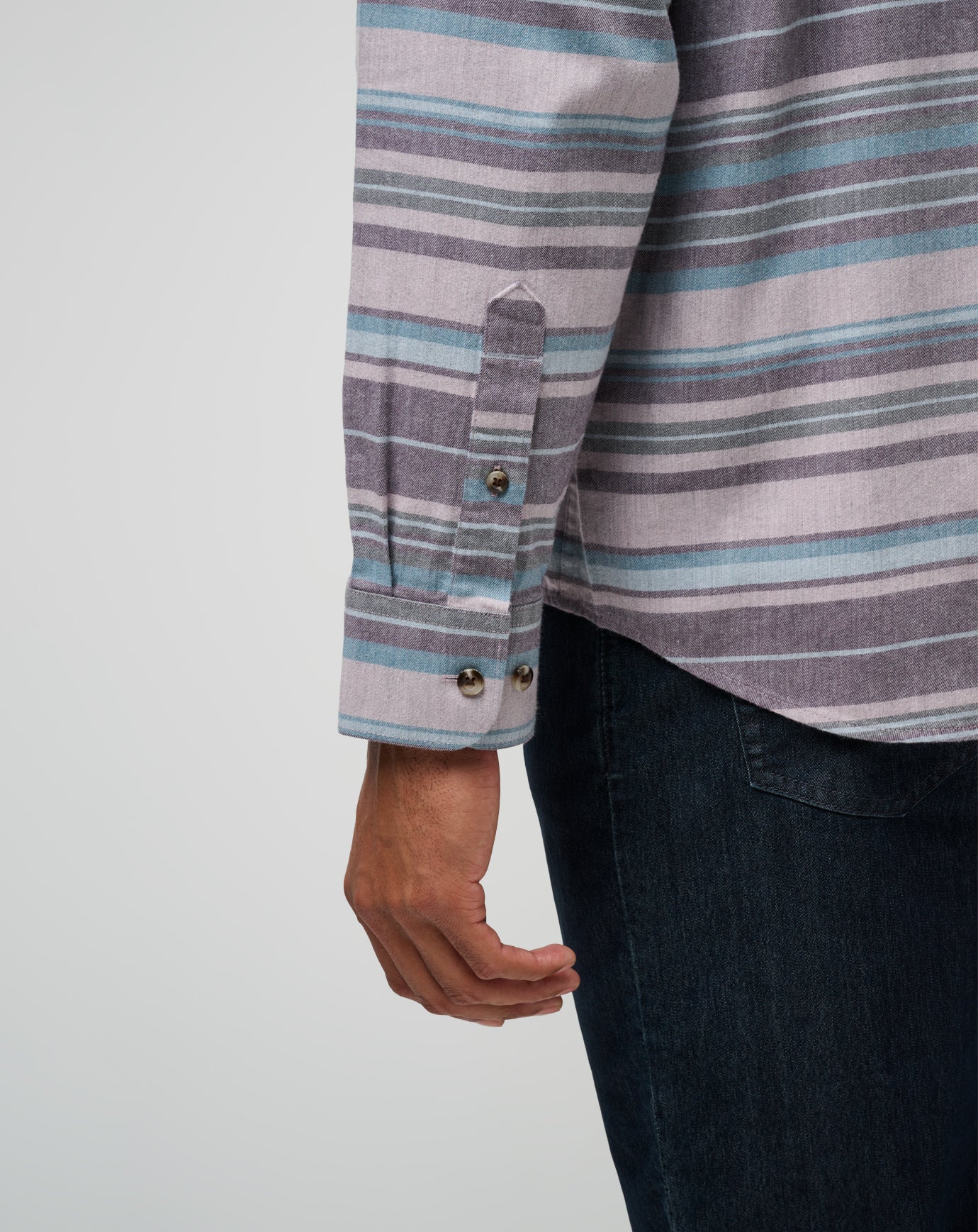 Cloud Flannel Stripe Button-Up - Image 21
