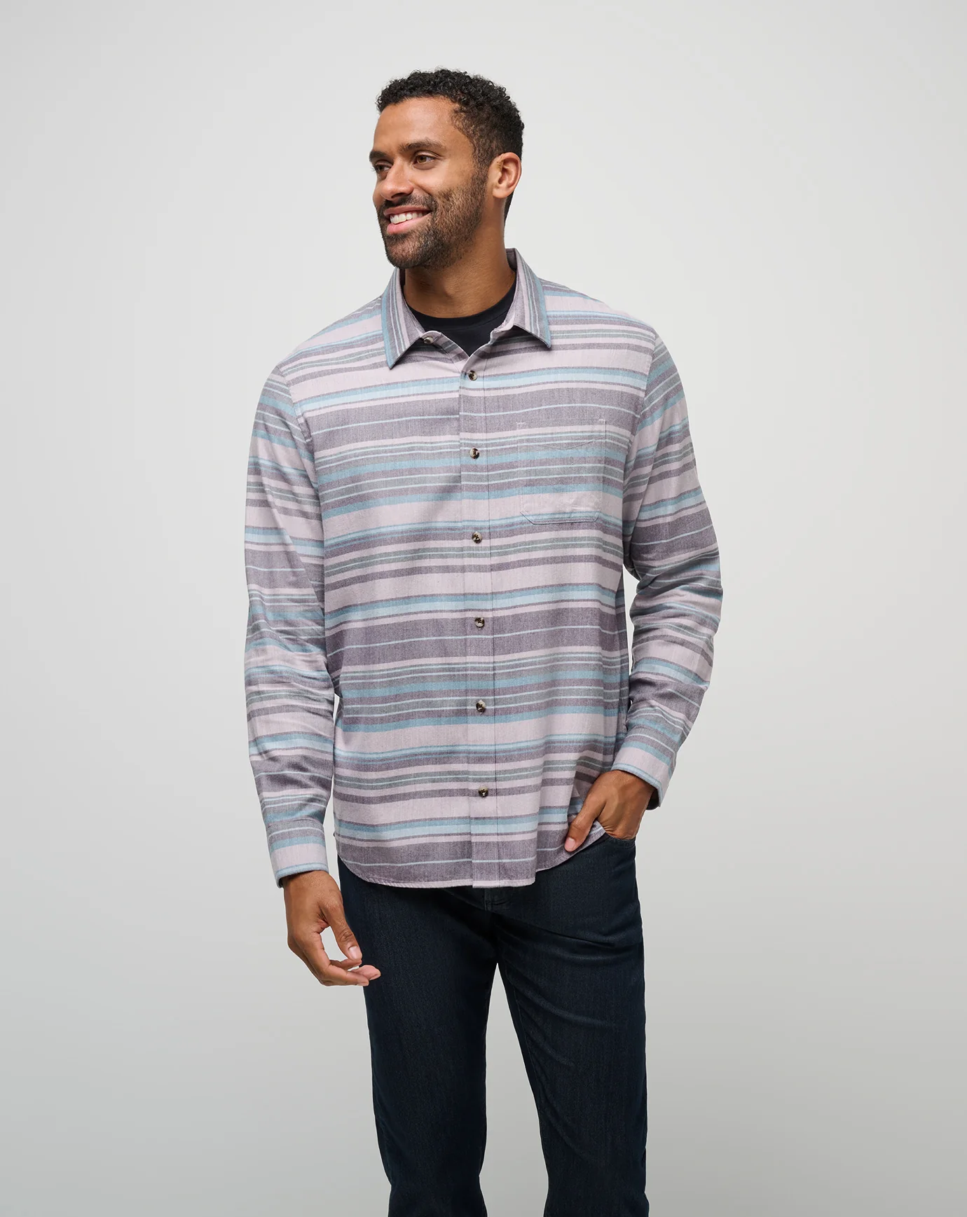 Cloud Flannel Stripe Button-Up - Image 22