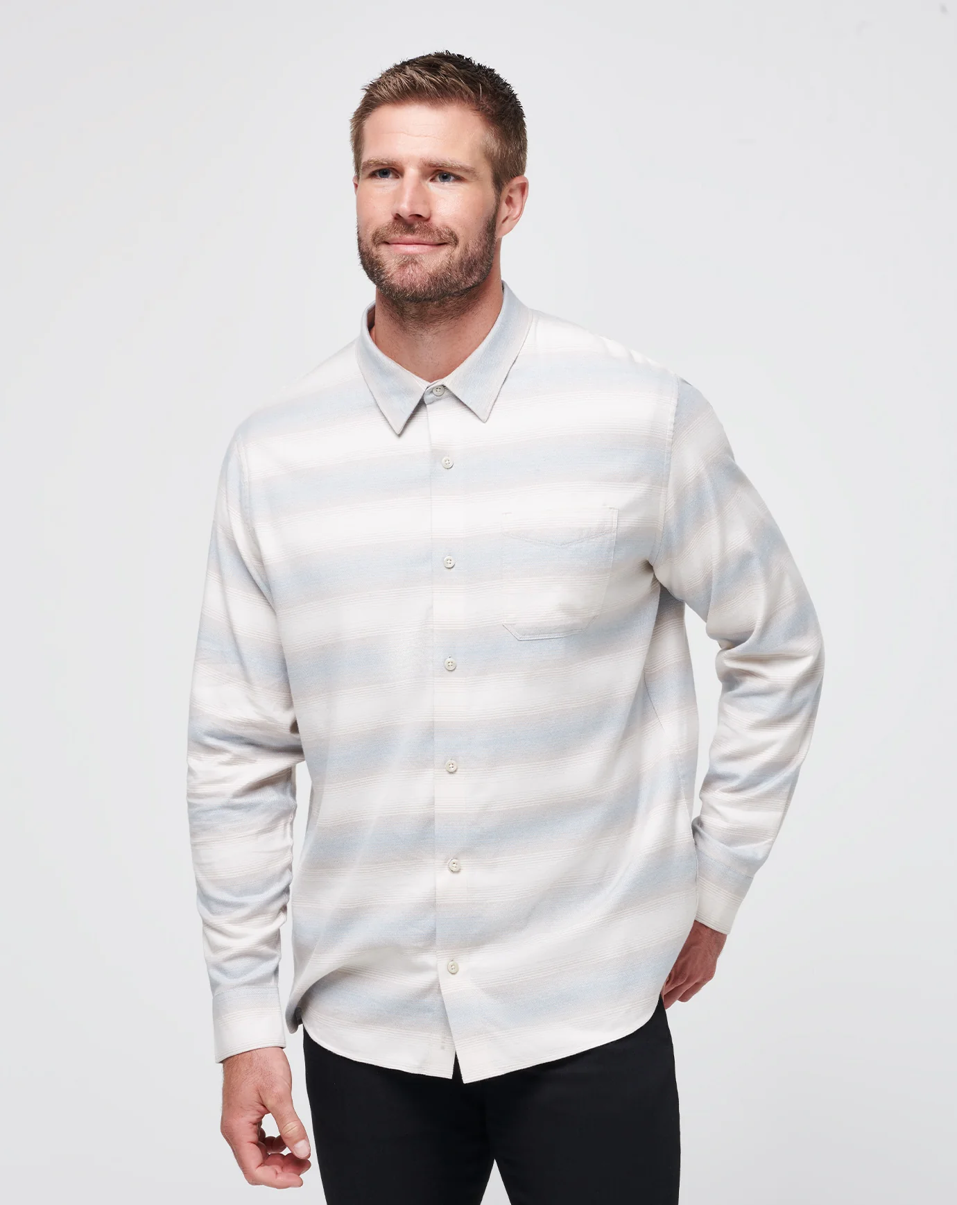 Cloud Flannel Stripe Button-Up - Image 4