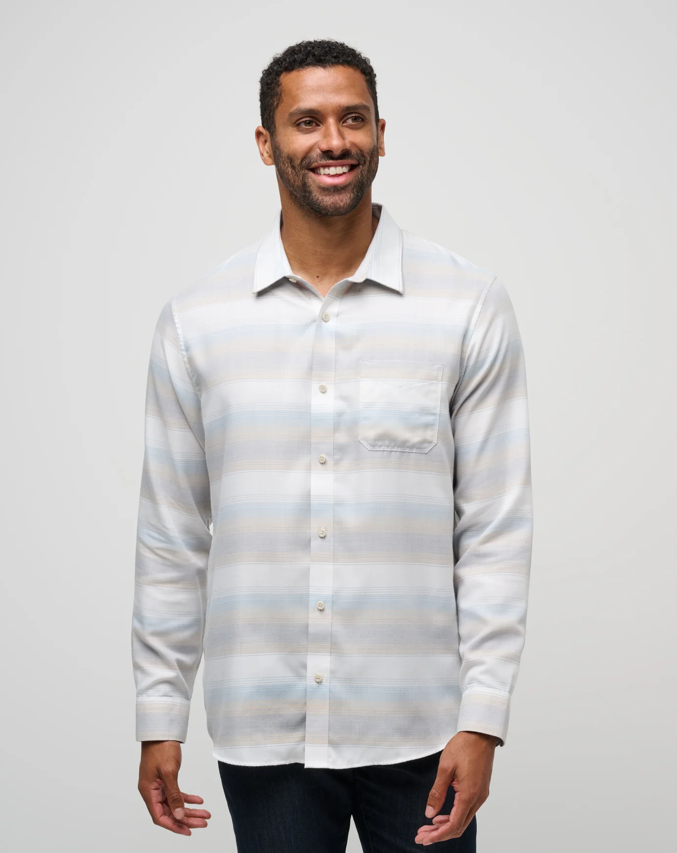 Cloud Flannel Stripe Button-Up - Image 5