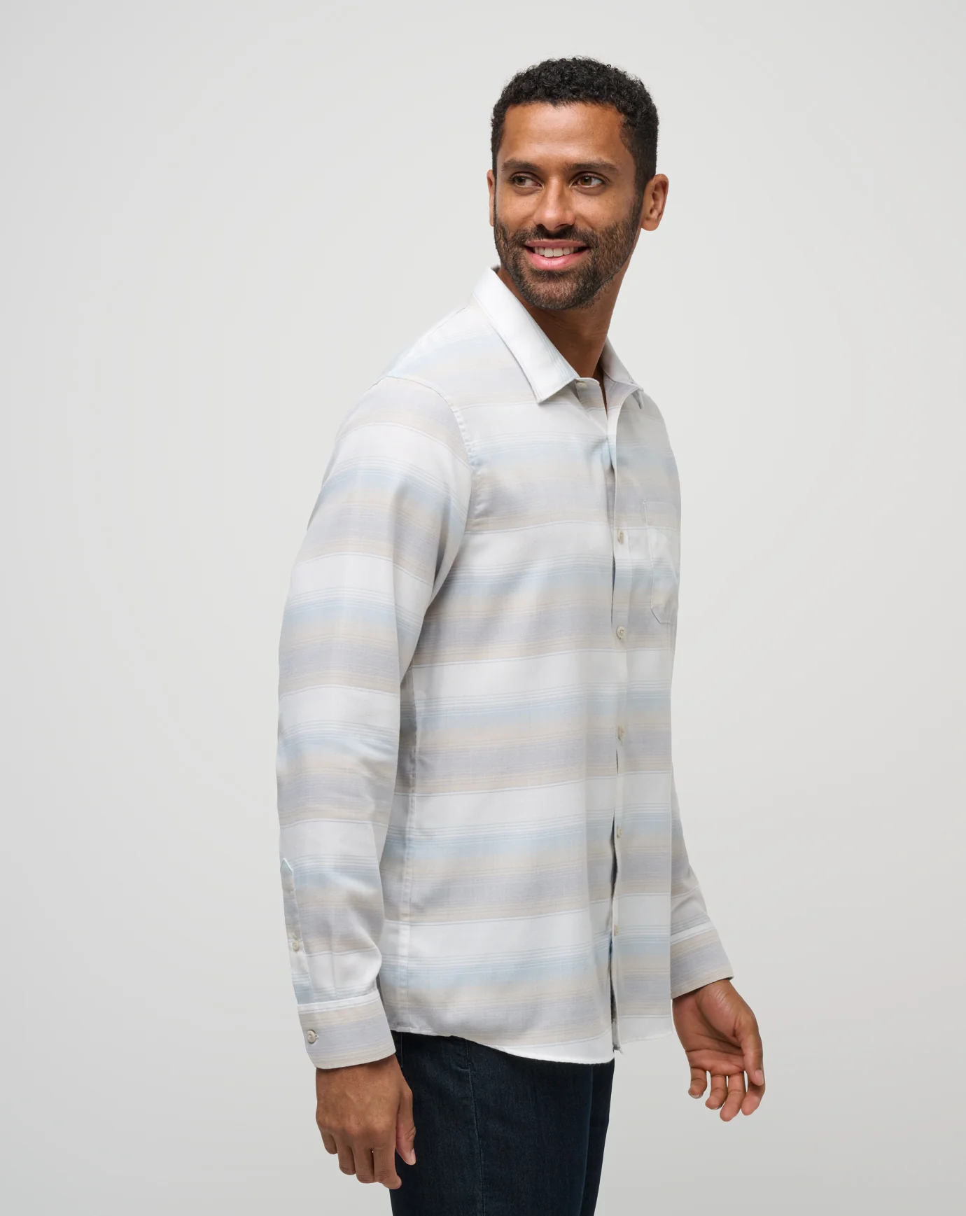 Cloud Flannel Stripe Button-Up - Image 6
