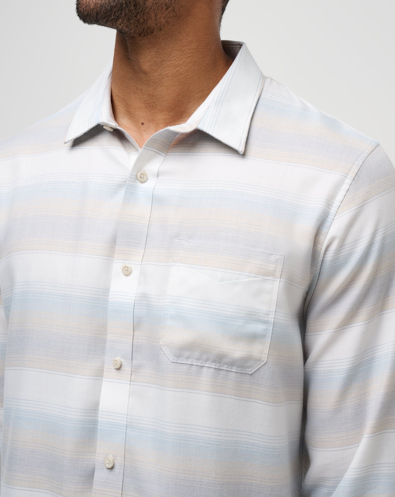 Cloud Flannel Stripe Button-Up - Image 8