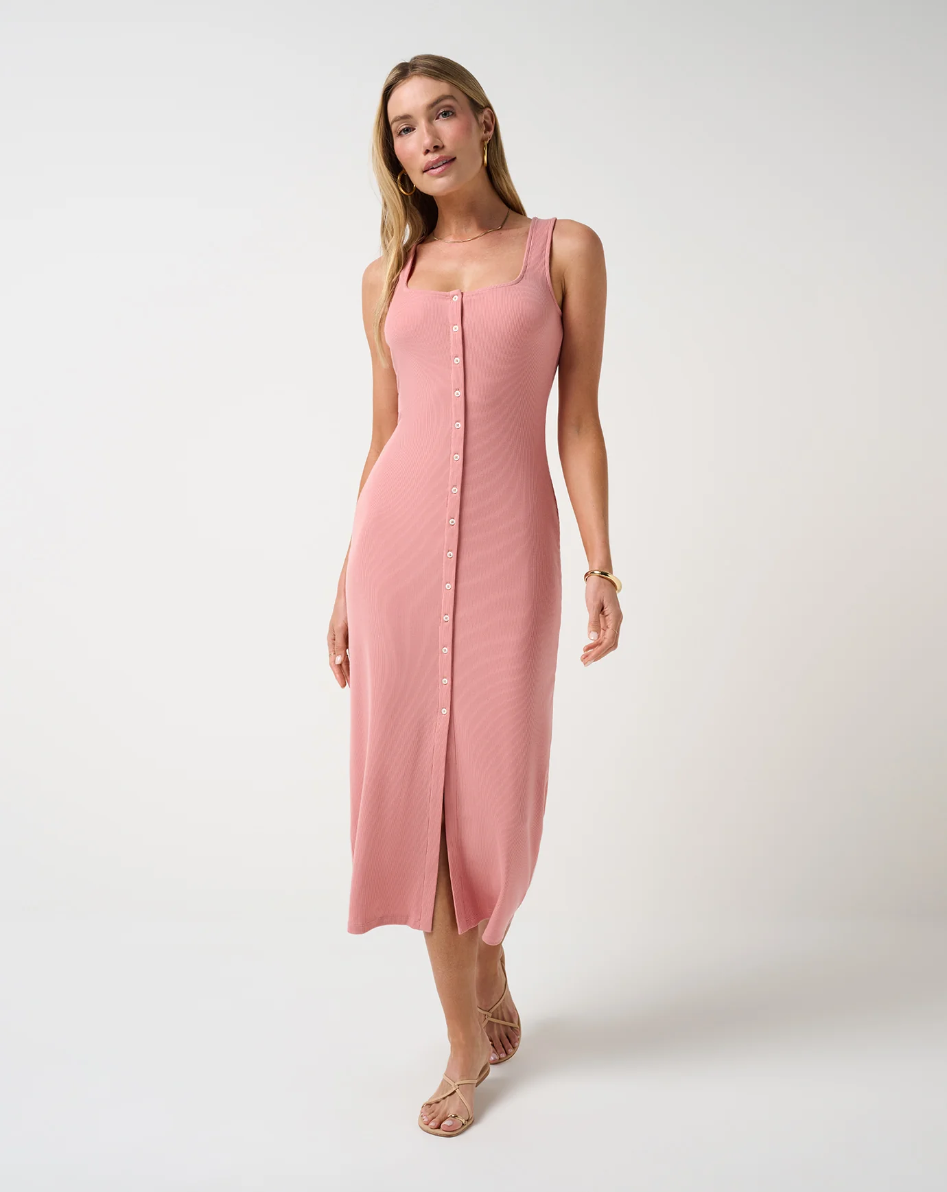 Cloud Rib Button Tank Dress - Image 12