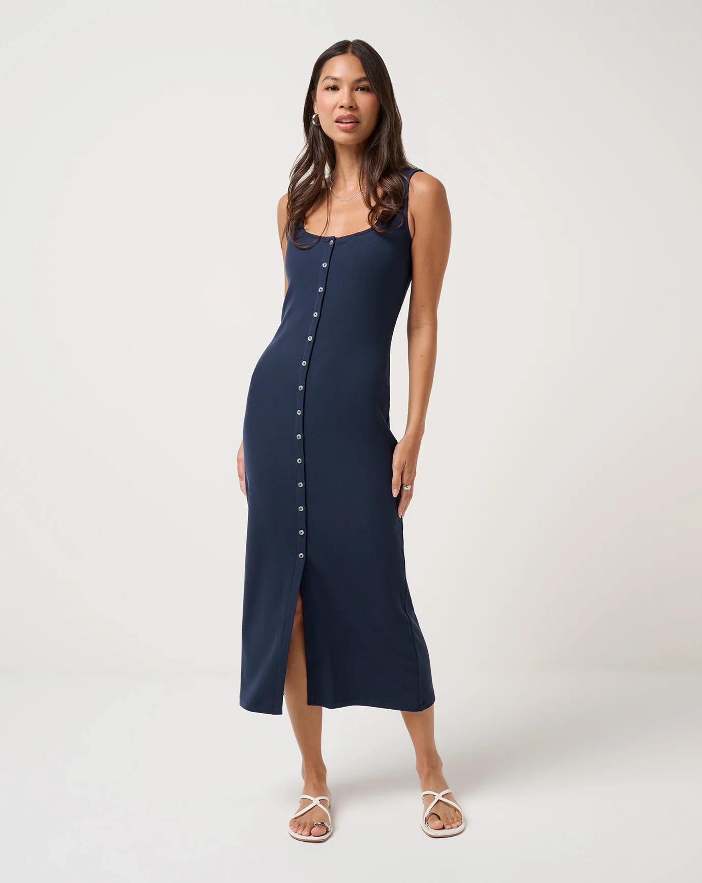 Cloud Rib Button Tank Dress - Image 6