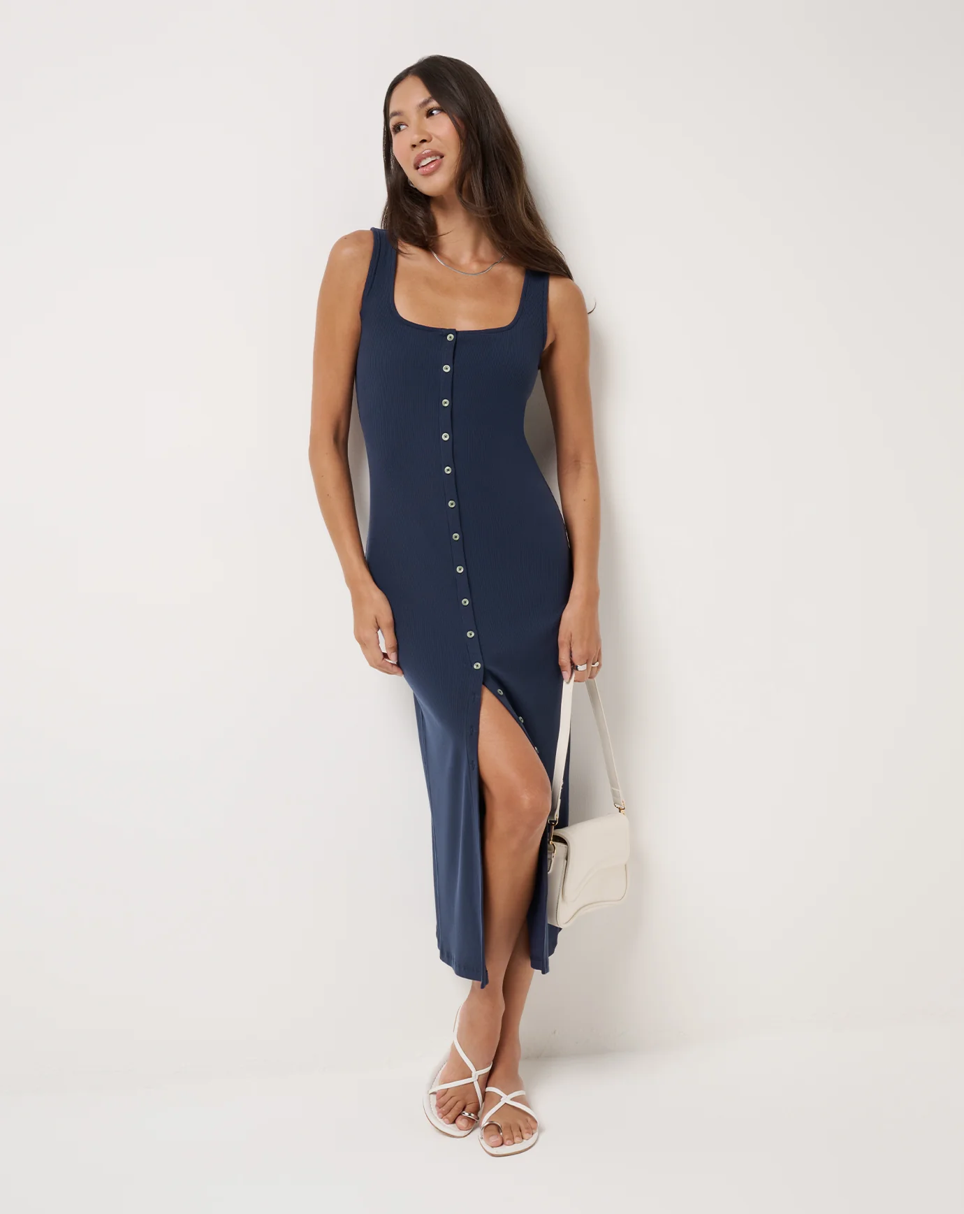 Cloud Rib Button Tank Dress - Image 9