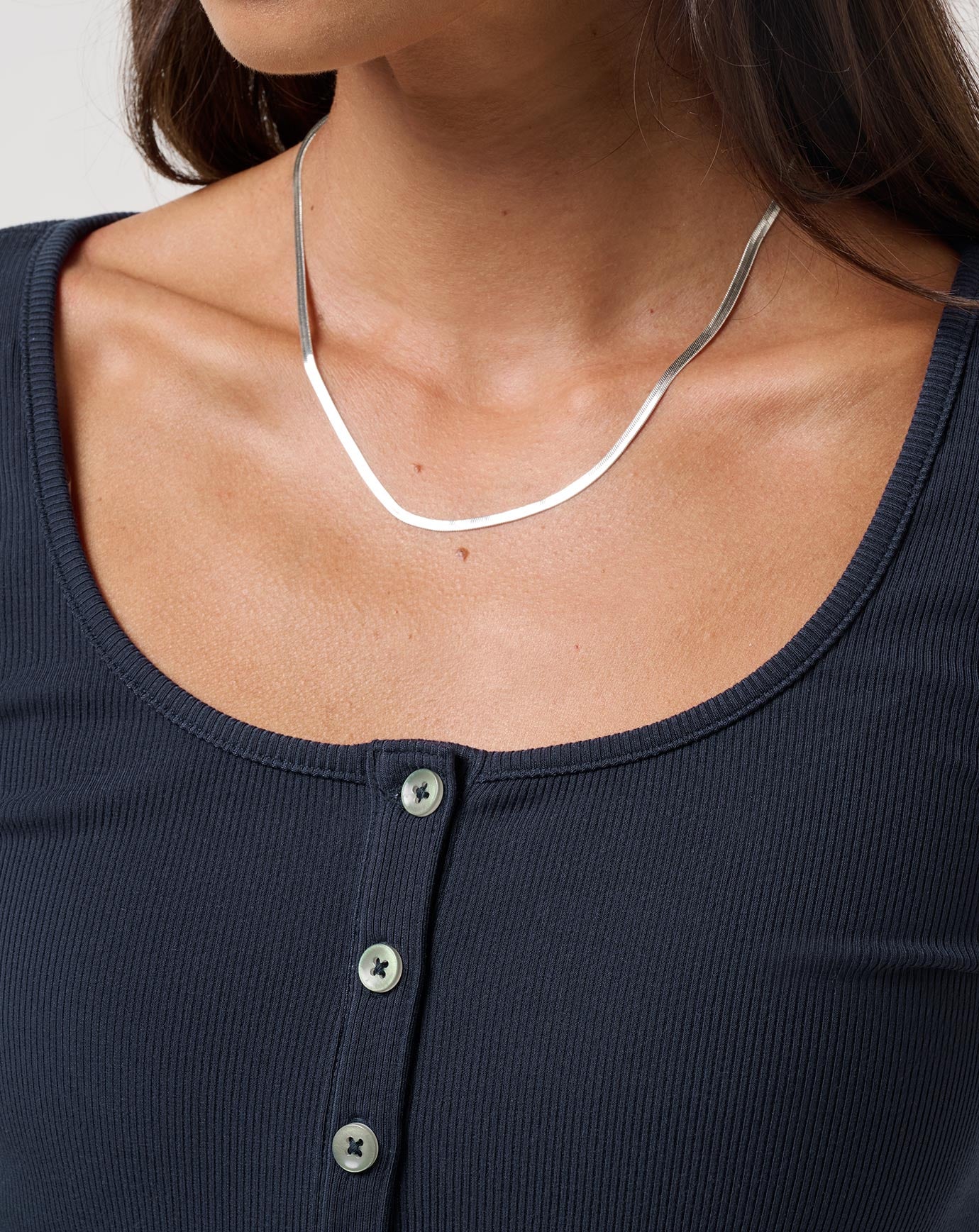 Cloud Rib Long Sleeve Button Top - Image 3