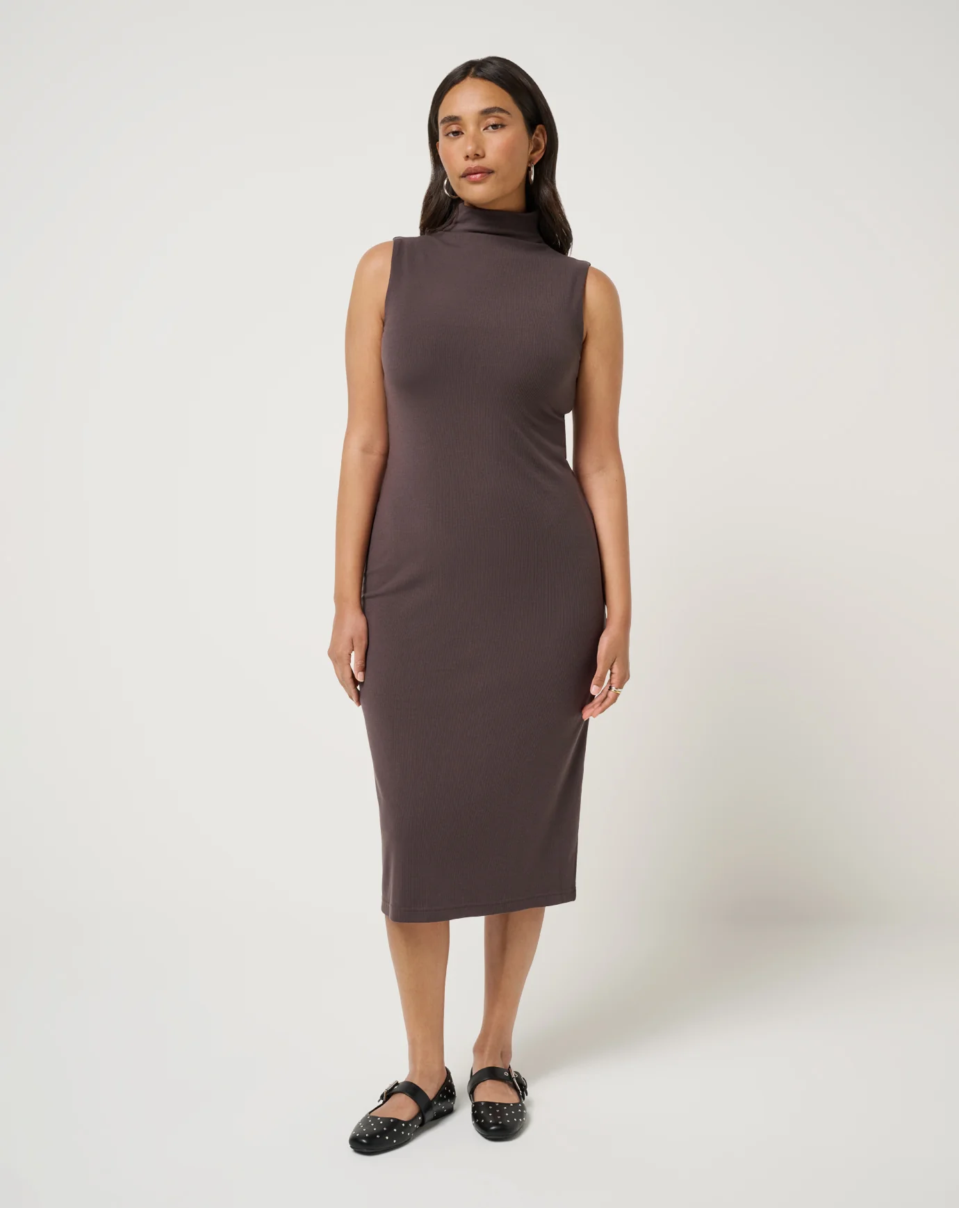 Cloud Rib Mock Neck Dress - Image 4