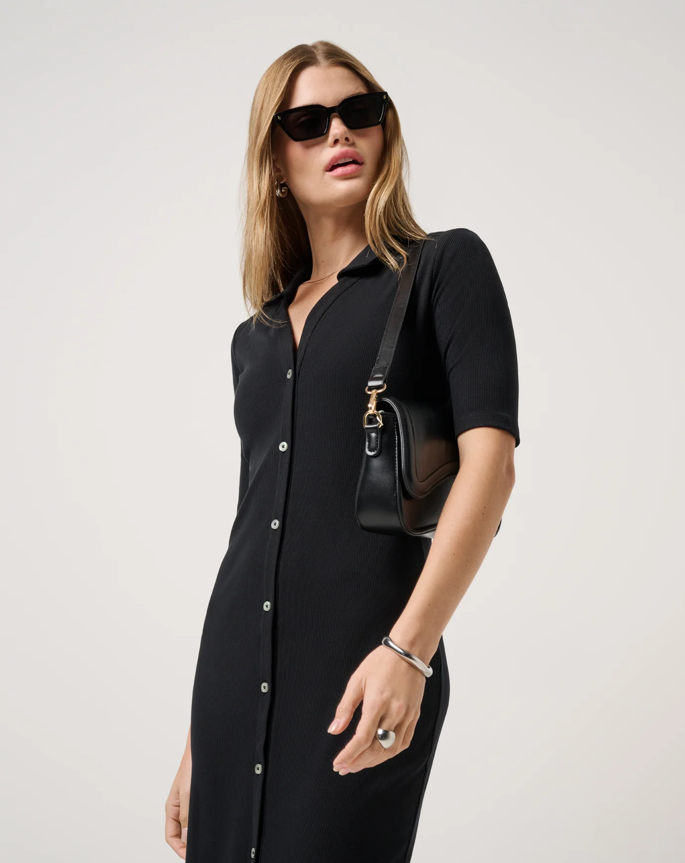 Cloud Rib Polo Midi Dress - Image 4