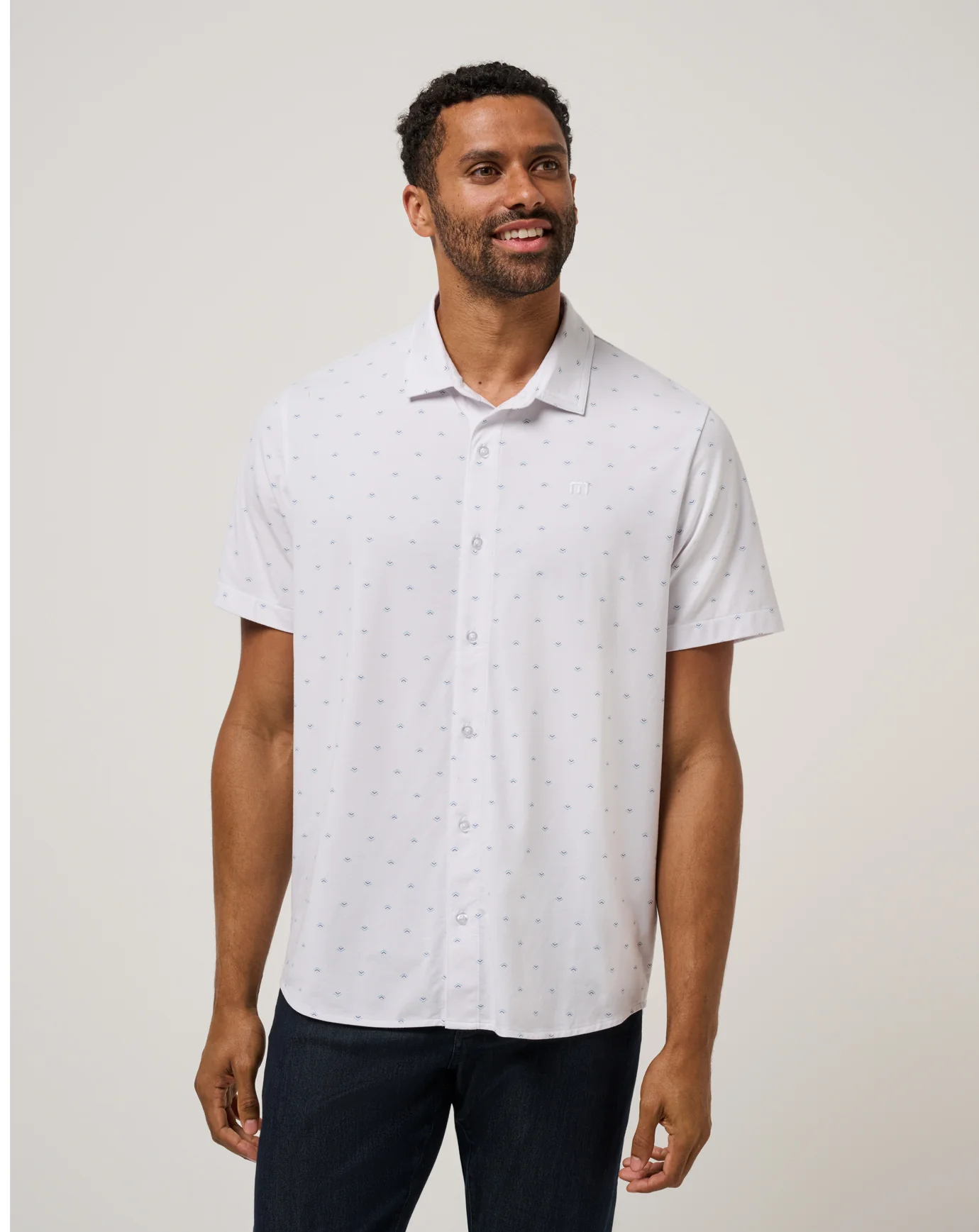 Comfortknit Geo Button-Up