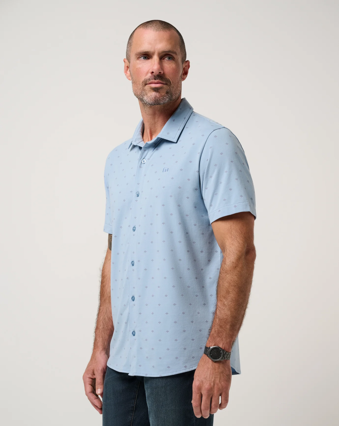 Comfortknit Geo Button-Up - Image 14