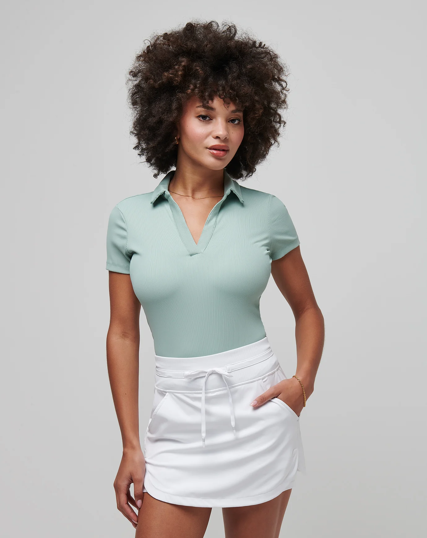 Moveknit Vneck Polo - Image 11