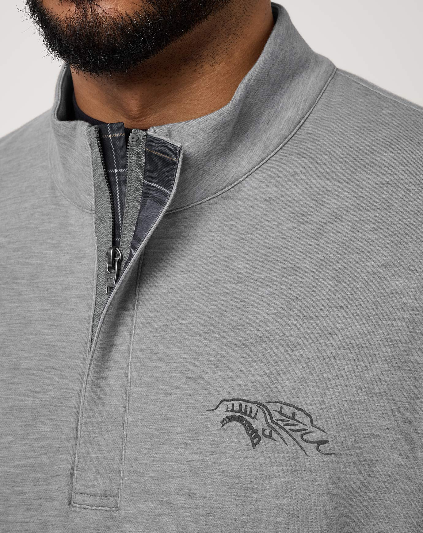 St Andrews Shadow Check 2.0 Quarter Zip - Image 14