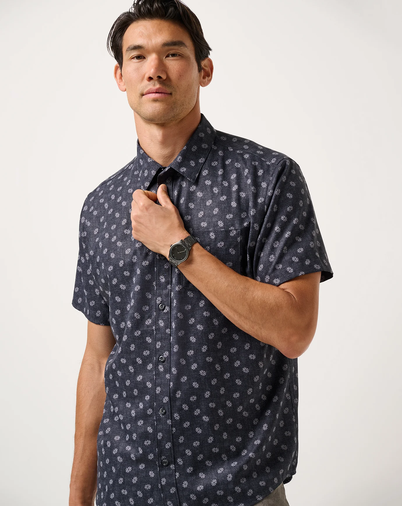 Techwoven Grey Wind Button-Up - Image 5