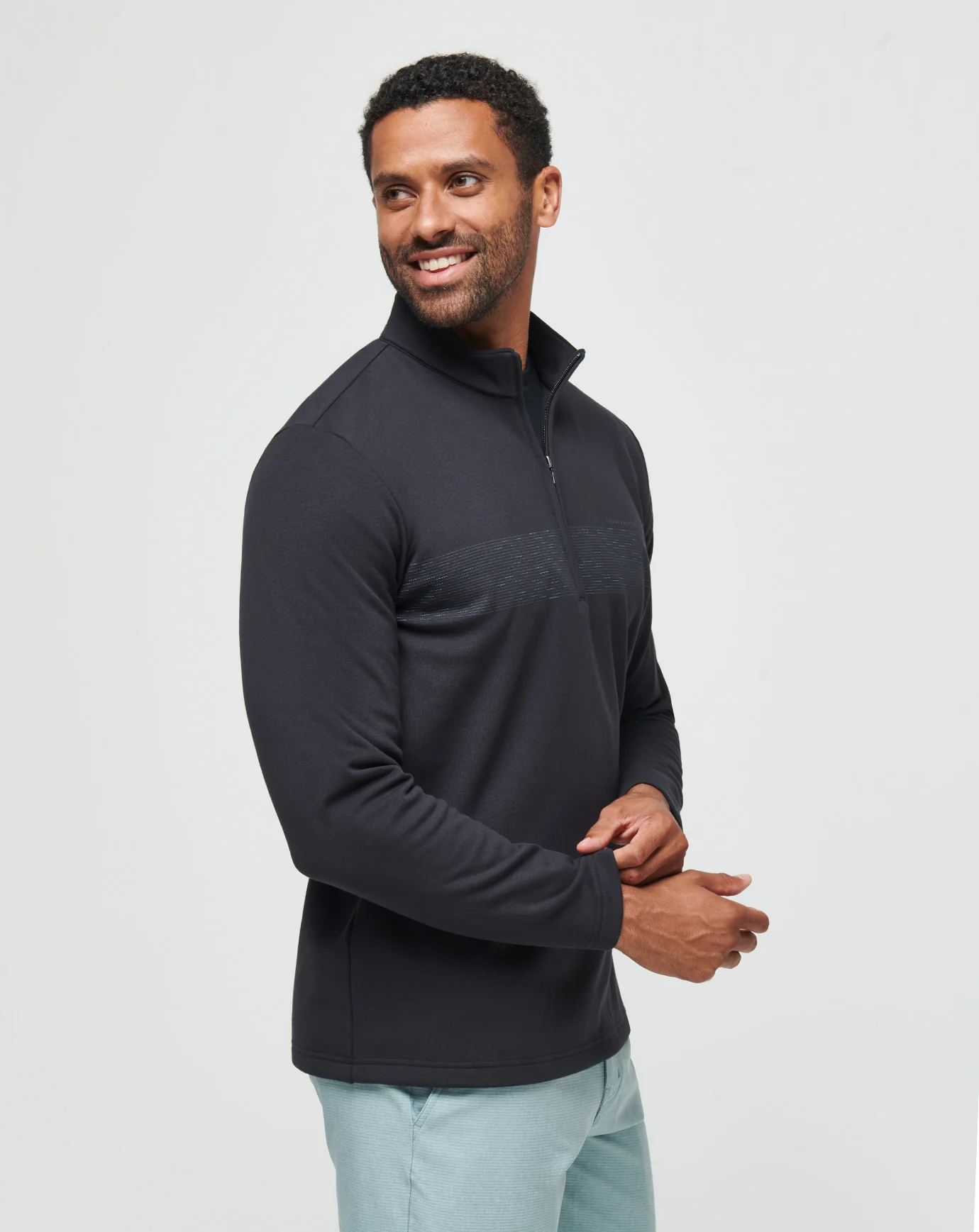 Upgraded Fleece Chest Stripe Quarter Zip - Image 2